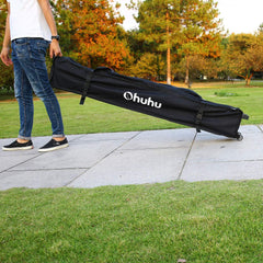 Ohuhu EZ Pop-Up Canopy Tent with Sidewall, 10 X 10 FT Sturdy Commercial Instant Shelter with Removal Side Wall for More Shade, 4 Adjustable Height & Wheeled Carrying Bag, White