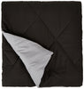 AmazonBasics Reversible Microfiber Comforter Blanket - Pack of 4, Full or Queen, Black