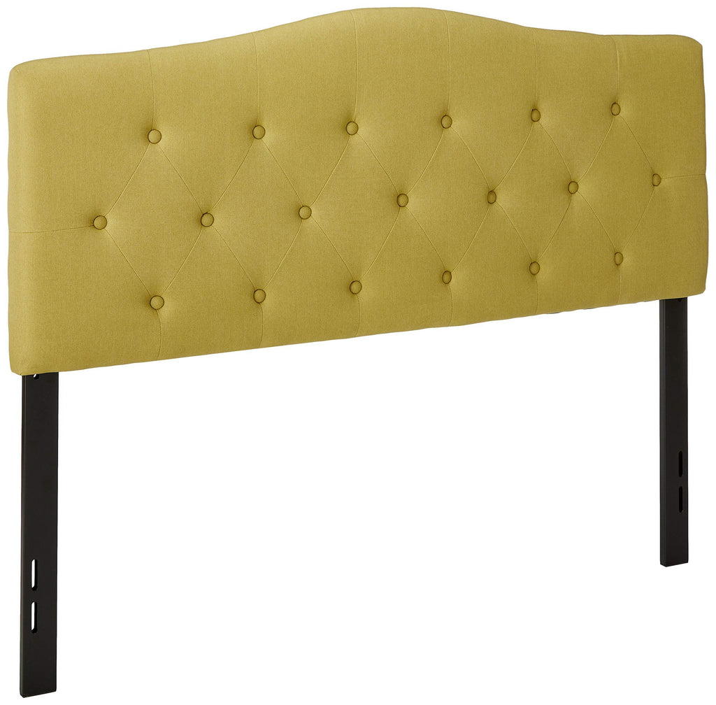 Flash Furniture Cambridge Tufted Upholstered Full Size Headboard in Green Fabric