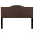 Flash Furniture Lexington Upholstered Queen Size Headboard with Decorative Nail Trim in Dark Brown Fabric