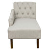 Ravenna Home Classic Tufted Chaise Lounge - 26.38 Inch, Mist Grey