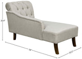 Ravenna Home Classic Tufted Chaise Lounge - 26.38 Inch, Mist Grey