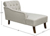 Ravenna Home Classic Tufted Chaise Lounge - 26.38 Inch, Mist Grey