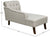 Ravenna Home Classic Tufted Chaise Lounge - 26.38 Inch, Mist Grey