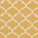 Ravenna Home Trellis Pattern Upholstered Headboard - Queen, 61.6 Inch, Yellow and Cream