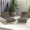 AmazonBasics 3 Piece Patio PE Rattan Wicker Lounger set