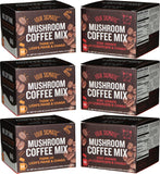 Four Sigmatic Mushroom Coffee Mix Pack of 6 - Lion's Mane and Chaga & Cordyceps and Chaga