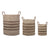 Bloomingville Striped Seagrass & Palm Baskets (Set of 3)